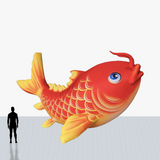 15 ft fish inflatable mascot customized