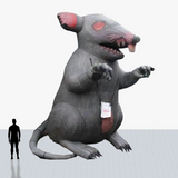 25 ft rat inflatable mascot with your logo