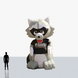 20 ft raccoon inflatable mascot to your specs