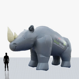 Custom 15 ft rhinoceros inflatable mascot