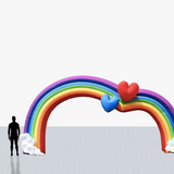 12 ft rainbow arch inflatable with custom printed logo