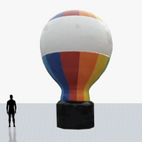 25 ft rainbow and white inflatable with logo