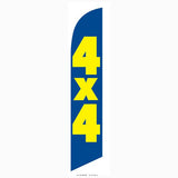 15' 4×4 Feather Banner Flag with custom printed logo