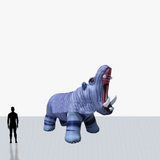 12 ft hippopotamus inflatable mascot personalized