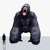 25 ft gorilla inflatable mascot customized