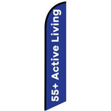 15' 55+ Active Living Feather Flag customized with your graphics