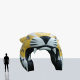 15 ft tiger entrance with custom printed logo