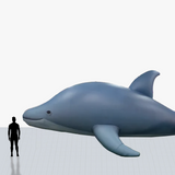 Custom 12 ft dolphin inflatable mascot