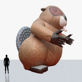 25 ft beaver inflatable mascot customized