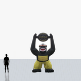 Custom 12 ft inflatable rooftop black gorilla