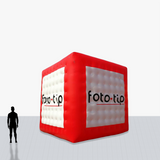 Custom 15 foot Square Shaped Inflatable with company logo