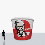 Custom 15 foot Bucket Inflatable with company logo and colors