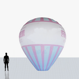 Custom 20 ft pink, blue and white hot air inflatable