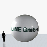 15 ft white sphere inflatable personalized