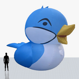 25 ft bird blue inflatable mascot to your specs