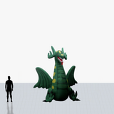 12 ft dragon inflatable mascot with your printed logo