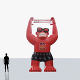 20 ft red gorilla rooftop inflatable with your logo