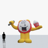 15 ft cartoon clock inflatable customized