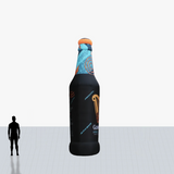 20 ft black bottle with a blue neck inflatable customized