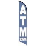 15' ATM Inside Feather Flag with your custom branding