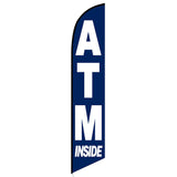 15' ATM Inside Feather Flag with your custom branding