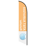 15' AT&T Authorized Retailer Feather Flag custom printed with company logo
