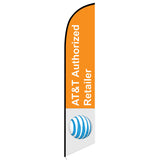 15' AT&T Authorized Retailer Feather Flag custom printed with company logo