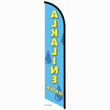 15' Alkaline Water Feather Flag printed to your specs