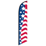 15' American Glory (Us Flag) Feather Flag with your custom branding