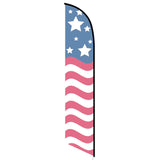 15' American Glory (Stars Top) Feather Flag printed with custom graphics