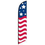 15' American Glory (Stars Top) Feather Flag printed with custom graphics