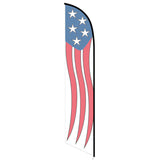 15' American Patriotic Festival Feather Flag with custom printed graphics