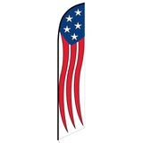 15' American Patriotic Festival Feather Flag with custom printed graphics