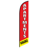 15' Apartments Available Feather Flag with personalized logo
