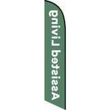 15' Assisted Living Feather Flag printed in full color