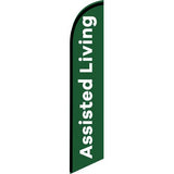 15' Assisted Living Feather Flag printed in full color