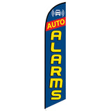 15' Auto Alarms Blue Banner Flag customized with your graphics