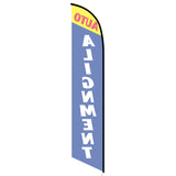 15' Auto Alignment Blue And Yellow Banner Flag printed in full color