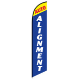 15' Auto Alignment Blue And Yellow Banner Flag printed in full color