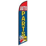 15' Auto Parts (Blue, Red) Banner Flag with custom printed graphics