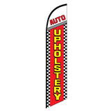 15' Auto Upholstery Feather Flag printed with custom graphics