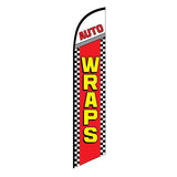 15' Auto Wraps Feather Flag with custom printed logo
