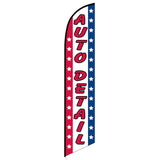 15' Auto Detail American Feather Flag with custom printed logo