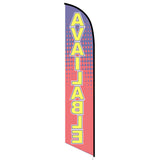 15' Available Feather Flag printed with custom graphics