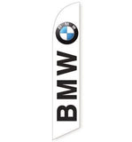 15' BMW (White) Feather Flag personalized with logo