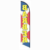 15' Barber Shop Feather Flag with custom printed graphics