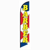 15' Barber Shop Feather Flag with custom printed graphics