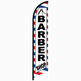 15' Barber Shop Feather Banner Flag with custom printed graphics