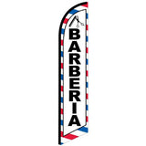 15' Barberia Feather Flag printed in full color