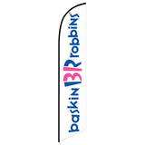 15' Baskin Robbins Feather Flag with custom printed logo